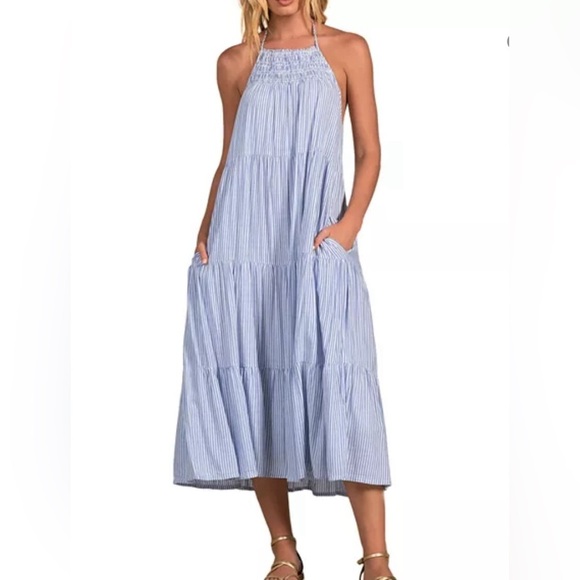 Elan Dresses & Skirts - Elan tiered halter maxi dress, size medium.  New without tags